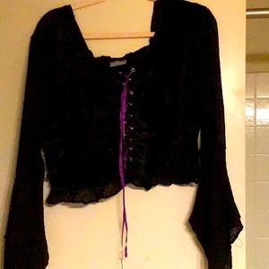 Petals goth fairy top